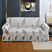 baratos Cobertura de Sofa-1 peça capa de sofá elástica com saia capa de sofá impressa protetor de móveis para quarto sala de estar decoração de casa