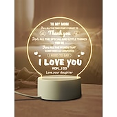 preiswerte Partybedarf-graviertes Nachtlicht für Mama – perfektes Geschenk von Tochter oder Sohn zum Muttertag, zu Weihnachten, zum Valentinstag – USB-betriebene LED-Lampe mit klarem Text &amp;schöne Muster