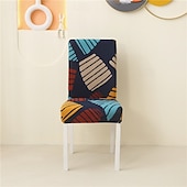 abordables Funda para silla de comedor-Funda para silla de comedor, súper ajustada, elástica, extraíble, lavable, corta, funda protectora para silla de comedor, funda para asiento para hotel, comedor, ceremonia, banquete, fiesta de bodas
