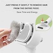 abordables Fournitures pour fêtes-brosse pour chien, brosse à eau 3 en 1 pour chien avec réservoir d&#039;eau et bouton de déverrouillage, brosse à vapeur pour chien pour éliminer les poils emmêlés, brosse à eau brumisée pour chiens et