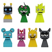 cheap Building Toys-Sprunki Building Blocks Set  Sprunki Toys Action Figure DIY Model Kit for Boys Girls 8-14 Creative Horror Music Game Role for Fans Adults Christmas Decor Collectible Gift