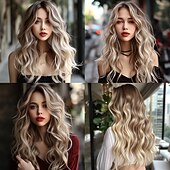 economico Parrucche trendy sintetiche-parrucca sintetica parrucca riccia parrucca frontale a onda profonda parrucche per donne nere donne bianche