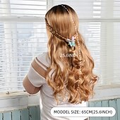 levne Syntetické trendy paruky-Syntetické paruky Vlnitá Curly Weave Vrstvený střih S ofinou na stroji Paruka 26&quot; A1 Umělé vlasy Dámské Klasické Pohodlné Zářící barvy Zlatá