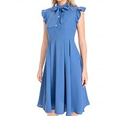levne Šaty-Retro 50. léta Šaty Houpací šaty Pevná barva Dámské Karneval Plesová maškaráda Denní nošení loučení se svobodou nevěsty Dospělé Šaty Šaty pro návrat domů
