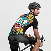 Недорогие Комплекты мужской одежды-Муж. Велокофты и велошорты Мультипликация С короткими рукавами Велоспорт Наборы одежды с 3 задними карманами Горные велосипеды Шоссейные велосипеды