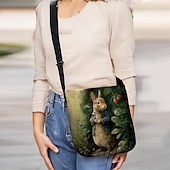 cheap Crossbody Bags-Women&#039;s Easter Bunny Shoulder Bag Crossbody Bag - Vintage Peter Rabbit design, hand-painted watercolor style, adjustable shoulder strap, perfect for Easter celebrations, spring outings and casual wear