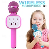 olcso Mikrofonok-kézi vezeték nélküli bluetooth mikrofon ktv karaoke mikrofon hangszóróval ios Android telefon számítógéphez