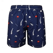cheap Tropical Plants &amp; Flowers-Men&#039;s Palm Leaf Tropical Plants Swim Shorts Board Shorts Swimming Trunks Mid Waist Streetwear Hawaiian Vacation Casual Beach Wear Pocket Drawstring Mesh Lining Designer Clothing Apparel