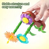 رخيصةأون لوازم الحفلات-لعبة بناء حديقة زهور، نشاط تعليمي بألوان عشوائية، لعبة ما قبل المدرسة، هدية عيد الهالوين/عيد الشكر/عيد الميلاد، هدية عيد الفصح