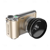 お買い得  カメラ＆撮影-レトロファッション 64 メガピクセル デジタルカメラ 4k HD CMOS レンズ HD 広角撮影カメラ オプションの角度レンズ