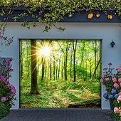 ieftine Bannere pentru garaj și ușă-Peisaj Decorațiuni Ușă Pădure Aripi Covor Ușă Garaj Banner Exterior Fundal Mare pentru Sărbătoare Ușă de Garaj Acasă Decorațiuni de Perete