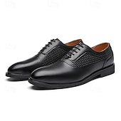 voordelige Formeel-Voor heren Oxfords PU Leder Ademend Comfortabel Anti-slip Gesp Zwart Bruin Herfst Winter