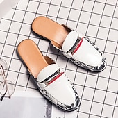 cheap Semi-Formal-Men&#039;s Slip-On Mules with Glossy Black Patent Leather and Floral Print Design, Adjustable Strap, Perfect for Casual and Fashionable Occasions
