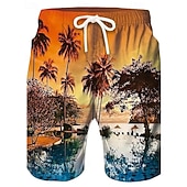 abordables Shorts de Bain pour Hommes-Homme Short de surf Shorts de bain Short de bain Tropical imprimé Cordon de serrage avec poches Tissu extensible dans les 4 sens Séchage Rapide Avec Poches Shorts de Surf Bas Surf Plage Sports