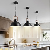 baratos Luzes pendentes-industrial retro pingente luz lustre de metal moderno fazenda varanda corredor luminária decorativa cabeceira preto pendurado lâmpada 1 cabeça 110-240v