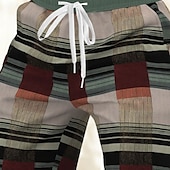 cheap Geometric Print-Men&#039;s Geometric Color Block Patchwork Board Shorts Swimming Trunks Summer Shorts Mid Waist Streetwear Hawaiian Vacation Drawstring Side Pockets Elastic Waist Designer Clothing Apparel