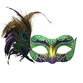 levne Maska-Karnevalová maska Maska Halloween rekvizity Dospělé Dámské Poloviční obličej Výkon Párty Plesová maškaráda Karneval Mardi Gras Jednoduchý karnevalový kostým