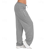 voordelige Broek-Dames Joggers Joggerbroek Cargohosen Trekkoord Zijzakken Hoge taille Broeken Casual Winter Ademend Sneldrogend Vochtregelerend Zumba Buikdans Yoga Sportkleding Sportkleding Marine Lichtgrijs / Harem