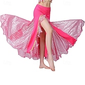 cheap Belly Dancewear-Belly Dance Skirt Sequin Split Dance Costume Set Hip-Hugging Skirt Stage Performance Competition Skirt