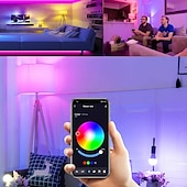 cheap Smart Lights-A19 E27 RGB Smart Light Bulb – Bluetooth &amp; WiFi Color Changing, Dimmable 10W LED Bulb with Music Sync, Works with Tuya APP