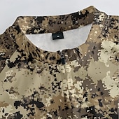 tanie Męskie koszulki-Męskie Koszulka rowerowa Kamuflaż Krótki rękaw Rower Tee Tshirt Dżersej z 3 tylnymi kieszeniami Kolarstwo górskie Szybkie wysychanie Anatomiczny kształt Odprowadzające wilgoć Oddychający Sport Ziele