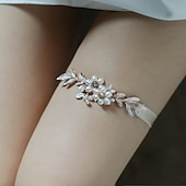 cheap Wedding Garters-Polyester Fashion Wedding Garter With Pearls / Gore Garters Wedding / Party / Evening