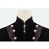 abordables Ropa de calle-Punk y gótico Medieval Steampunk Abrigo Baile de Máscaras Vampiros Doctor de plaga Hombre Real Steampunk Carnaval Mascarada Fiesta Adulto Chaqueta