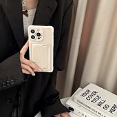cheap iPhone Cases-Phone Case For iPhone 16 Pro Max Plus iPhone 15 Pro Max Plus iPhone 14 13 12 Pro Max Plus Back Cover Card Slot Shockproof Retro TPU