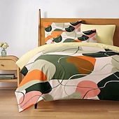 economico 100% cotone-Set copripiumino in cotone 100% set consolatore con motivo geometrico colorato morbido set di biancheria da letto di lusso in 3 pezzi set decorazioni per la casa regalo re regina full sizehree pezzi