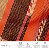 お買い得  メンズプリントカジュアルパンツ-男性用 カラーブロック パッチワーク ズボン カジュアルパンツ バギーパンツ ミディアムウエスト ハワイアン カジュアル アウトドア バケーション 祝日 ワイドレッグ 夏 春 3Dプリント ブルー オレンジ ブラウン