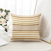 baratos estilo geométrico-Capa de Almofadas Decorativas Geométricas Listradas 1PC Capa de Almofada Quadrada Macia para Sofá de Quarto Sala de Estar Cadeira