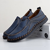 preiswerte Herrenpantoletten &amp; -slipper-Freizeit-Schlupfschuhe aus Kunstleder für Herren mit Steppnähten – bequemes, atmungsaktives Alltagsschuhwerk für Outdoor- und Freizeitaktivitäten