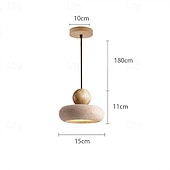 economico Luci a sospensione-lampadario a sospensione da comodino in stile wabi-sabi, travertino giallo, piccola luce pendente 85-265v
