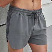 cheap Mens Active Shorts-Men&#039;s Athletic Shorts Shorts Running Shorts Gym Shorts Sport Daily Quick Dry Comfortable Pocket Drawstring Elastic Waist Plain Short Gymnatics Casual Activewear Black Blue Micro-elastic