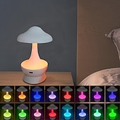 baratos Candeeiros de mesa-cogumelo luz noturna quarto lâmpada de mesa de cabeceira rgb atmosfera copo lâmpada usb recarregável lâmpada noturna para quarto dormitório sala de estar decoração para casa aniversário presente de