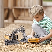 economico Forniture per feste-giocattolo escavatore telecomandato per ragazzi dai 6 ai 12 anni, i migliori regali di compleanno per bambini dai 4 ai 7, 8, 9, 10 e 11 anni, giocattoli da costruzione telecomandati con paletta in