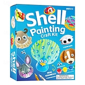 abordables Articles de fête-kit de peinture de coquillages pour enfants - arts &amp;cadeaux d&#039;artisanat pour garçons et filles - kits d&#039;activités d&#039;artisanat de Pâques - jouets cadeaux d&#039;activités artistiques créatives pour les 6 7
