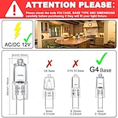 cheap LED Bi-pin Lights-G4  Bi-pin Base Halogen Bulb 12V 10W 20W G4 Halogen Light Bulb for Under Cabinet Puck Light Chandeliers Accent Lights Track Lighting 20pcs