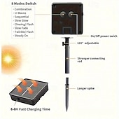 abordables Luces de cuerda solar-1 cadena de luces solares para exteriores con forma de hongo rojo, resistente al agua, para montar en el suelo, para patio, jardín, césped, camino, decoración de ambiente festivo para bodas
