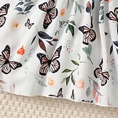 levne Neformální šaty-Děti Dívčí Šaty Květinové šaty Květiny Bez rukávů Venkovní Ležérní Volány Módní Denní Polyester Délka ke kolenům Volnočasové šaty Áčkové šaty Léto 4 roky + Světlá růžová Rubínově červená Fialová
