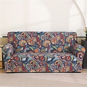 cheap Sofa Cover-Bohemian Print Dustproof All-powerful Slipcovers Stretch Sofa Cover Super Soft Fabric Couch Cover with One Free Boster Case(Chair/Love Seat/3 Seats/4 Seats)