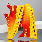 abordables Baskets-baskets de course vertes pour hommes avec tige en mesh et design léger – chaussures de sport respirantes et confortables pour le sport, les entraînements et les vêtements décontractés
