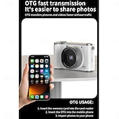 お買い得  カメラ＆撮影-レトロファッション 64 メガピクセル デジタルカメラ 4k HD CMOS レンズ HD 広角撮影カメラ オプションの角度レンズ
