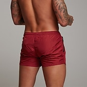 baratos calção de banho boxer masculino-Homens Calção Justo de Natação Shorts de Natação Bermuda de Surf Calças Com Cordão Com bolsos Natação Surfe Praia Esportes Aquáticos Cor Sólida Verão Primavera