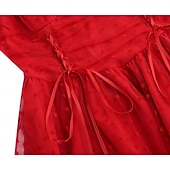 economico Vestiti-Anni 1950 Retrò Vintage Lunghezza al ginocchio Vestito Abito da tè Abito Swing Cuore Aderente &amp; Svasato Altalena a dondolo Costume Per donna Natale Carnevale Capodanno Ritorno a casa Casual