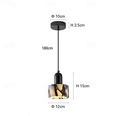 baratos Luzes da ilha-Dekum luminária pendente de mármore design de ilha luz pendente e27 cordão luz pendente ajustável para restaurante de cabeceira 85-265v