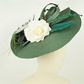 billige Coiffer-teselskap hatter fascinators for kvinner kentucky derby hodeplagg påfugl fjær bryllup hodeplagg brude hodeplagg