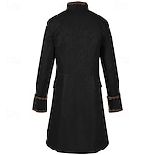 baratos Tops-Retro Vintage Punk e gótico Medieval Casaco Traje Cosplay Smoking Vampiros Cavalheiro Homens Pirata Real Steampunk Dia Das Bruxas Carnaval Baile de Máscaras Festa / Eventos Adulto Casaco