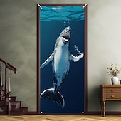 billige Dørdeksler-Morsomme Dyre Dørdekorasjoner Dørdeksler Syng Hval Dørteppe Dørgardin Dekorasjon Bakgrunn Innendørs/Utendørs Dørbanner Forsidegård