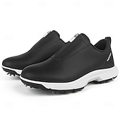 preiswerte Herren Golfschuhe-weiße Golfschuhe für Herren mit Reißverschluss, atmungsaktivem Obermaterial und gepolsterter Sohle für Komfort und Leistung auf dem Platz